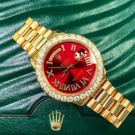 iced out rolex red face fake|fully iced out rolex watch.